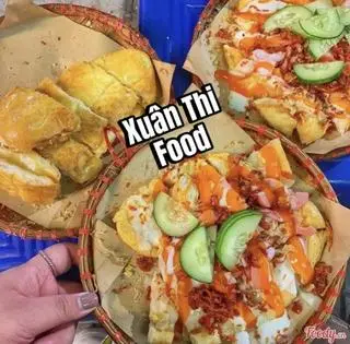 Hình ảnh Bánh mì nướng+chà bông+3 trứng cút