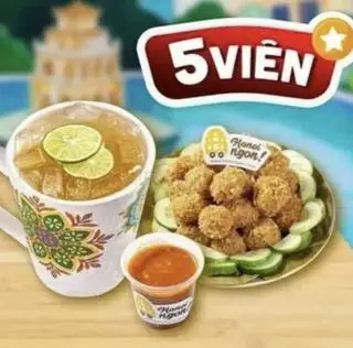 Hình ảnh Combo 5 Viên Nem Chua Rán + 1 Trà Chanh