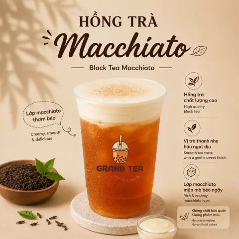Hình ảnh Hồng Trà Macchiato (Creamy Macchiato Black Tea)