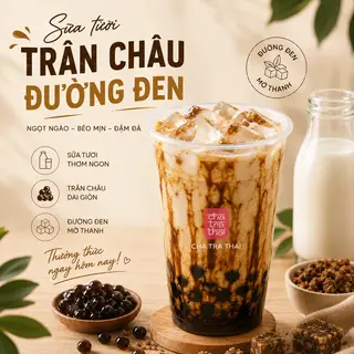 Hình ảnh Sữa tươi Trân Châu đường đen