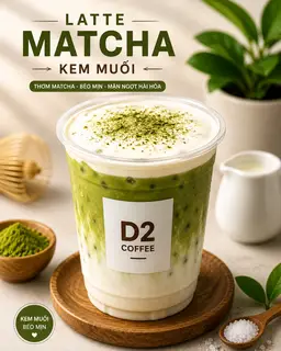 Hình ảnh Latte matcha kem muối