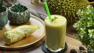 Hình ảnh Sinh tố bơ + sầu riêng