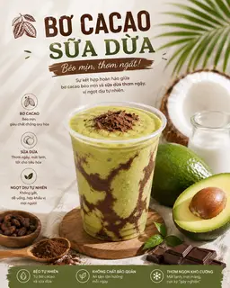 Hình ảnh Bơ Cacao Sữa Dừa Size M