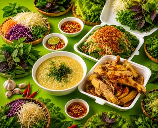 Hình ảnh Cháo - gỏi vịt 1 người