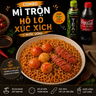 Hình ảnh Combo Mì Trộn Hồ Lô Xúc Xích
