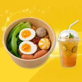 Hình ảnh Combo mì trộn & Trà lài tắc