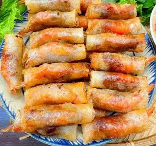 Hình ảnh Chả ram tôm đất Bình Định chiên sẵn (phần lớn)