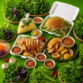 Hình ảnh Nửa con vịt - 1 phần cháo - 1 hộp rau gỏi