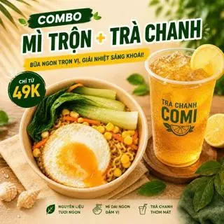 Hình ảnh Combo 1 người : Mì trộn Indomie-koreno tự chọn + 1 Trà tắc