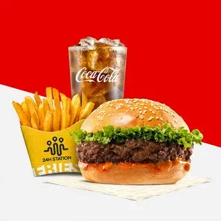 Hình ảnh Combo Burger Bò Nướng