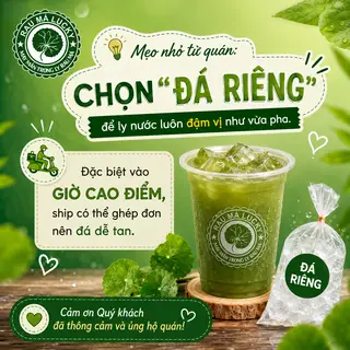 Hình ảnh Mẹo nhỏ từ quán: Chọn “Đá riêng” để ly nước luôn đậm vị như vừa pha.