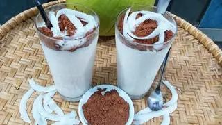 Hình ảnh sinh tố cacao + dừa
