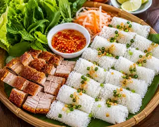Hình ảnh Bánh hỏi heo quay 