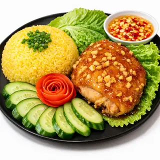 Hình ảnh Cơm Chiên Má Đùi Sốt Mắm Tỏi
