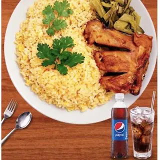Hình ảnh Combo Cơm gà má + Pepsi + Ly Đá