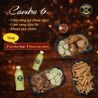 Hình ảnh Combo 6 - 1 cơm rang gà chua ngọt - 1 cơm rang dưa bò - 1 khoai tây chiên