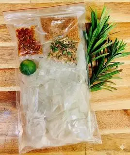 Hình ảnh bánh dẻo trộn ớt hành phi 