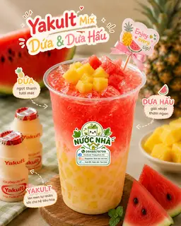 Hình ảnh yakult dứa & dưa hấu