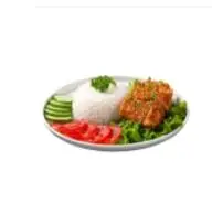 Hình ảnh Cơm gà sốt (cay hoặc ngọt)