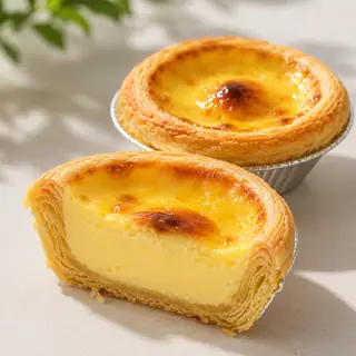 Hình ảnh 2 bánh tart trứng nướng 