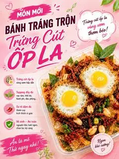 Hình ảnh (Món hot) Bánh Tráng Trứng Cút Ốp La. Tặng 1 ly trà đá (khai trương)