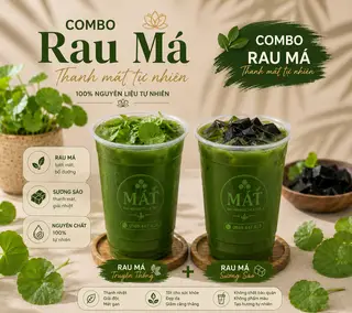 Hình ảnh Combo 5: 1 Rau Má Truyền Thống + 1 Rau Má Sương Sáo 