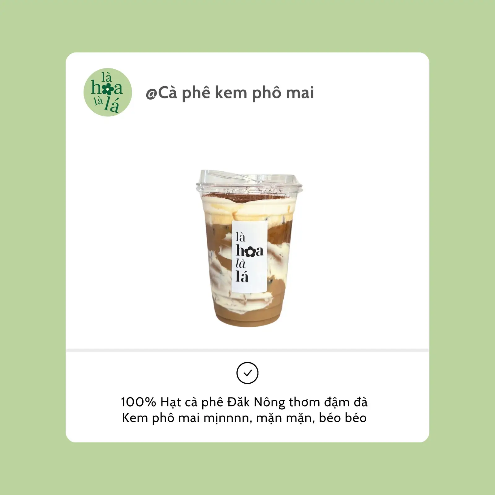 Hình ảnh Cà phê Kem Cheese