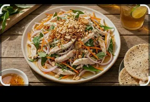 Hình ảnh Cháo gỏi gà 2 người ăn 
