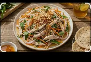Hình ảnh Cháo gỏi gà 2 người ăn 