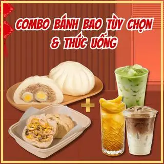 Hình ảnh Combo 1 Người (Bánh Bao & Thức Uống Tuỳ Chọn)
