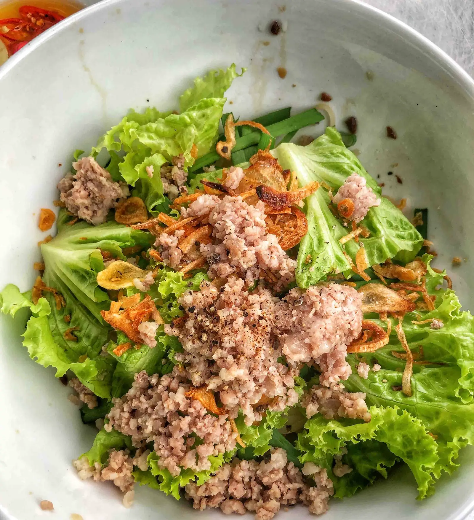 Hình ảnh Hủ tíu trộn sốt thịt băm