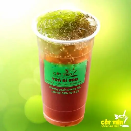 Hình ảnh Trà bí đao hạt chia thạch lá nếp