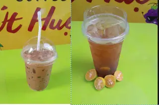 Hình ảnh Combo sữa đá + cam vắt 