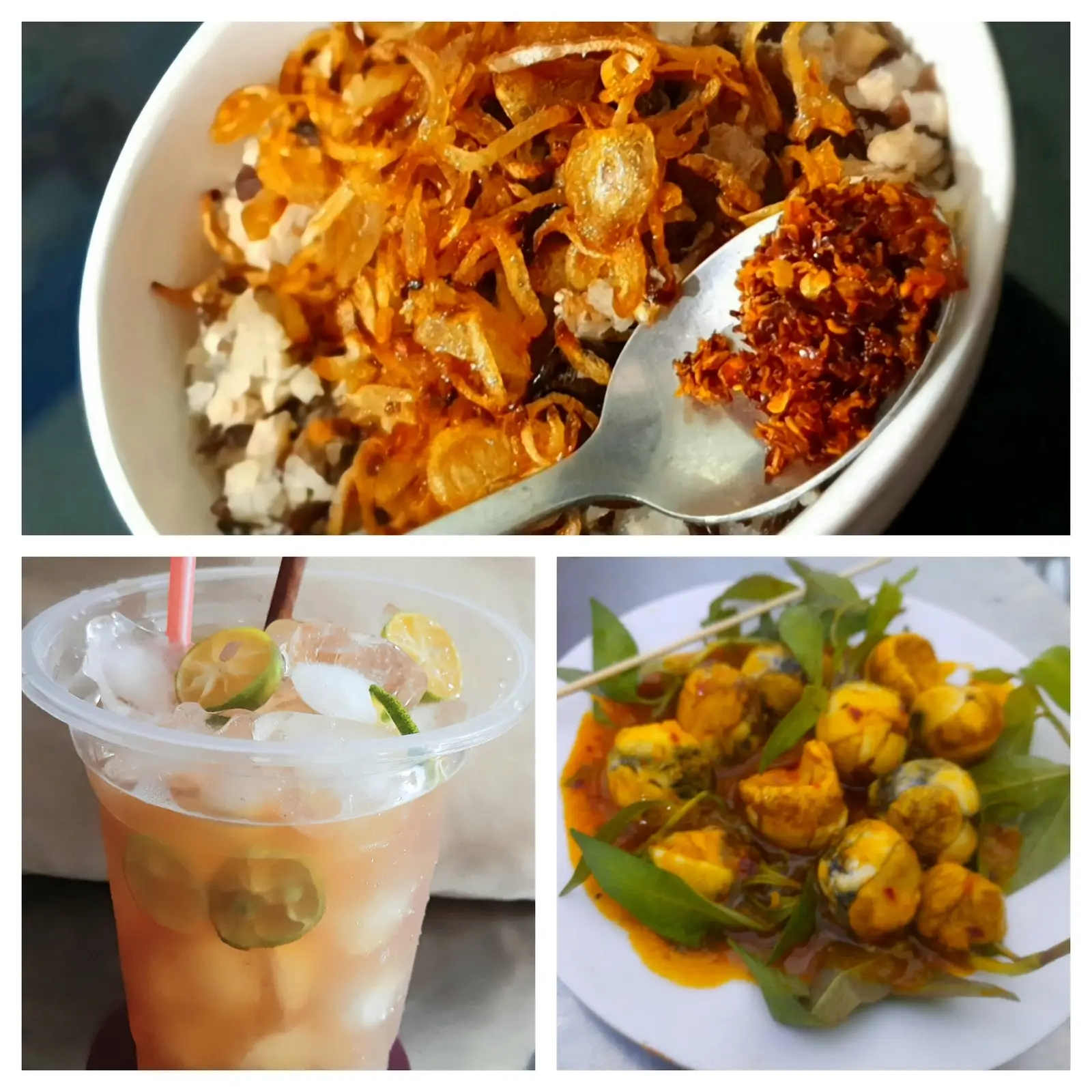 Hình ảnh Combo 1 bánh đúc - 1 cút lộn xào   - 1 trà tắc