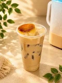 Hình ảnh Trà sữa bánh flan