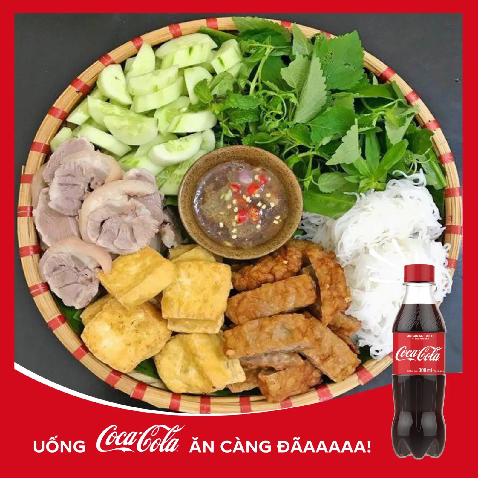 Hình ảnh 2 bún đậu đầy đủ + tặng 1 coca miễn phí
