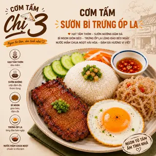 Hình ảnh Cơm Tấm Sườn Bì Trứng Ốp La