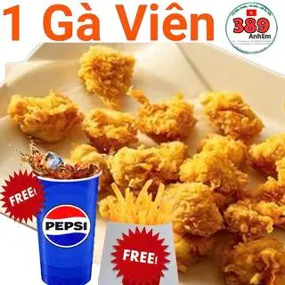 Hình ảnh 1 Gà Viên , 1 khoai tây chiên , 1 ly pepsi