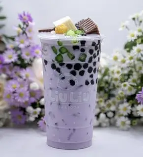 Hình ảnh Trà sữa khoai môn full topping
