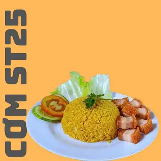 Hình ảnh Combo cơm heo quay - canh lá giang - nước xốt Thần Thánh