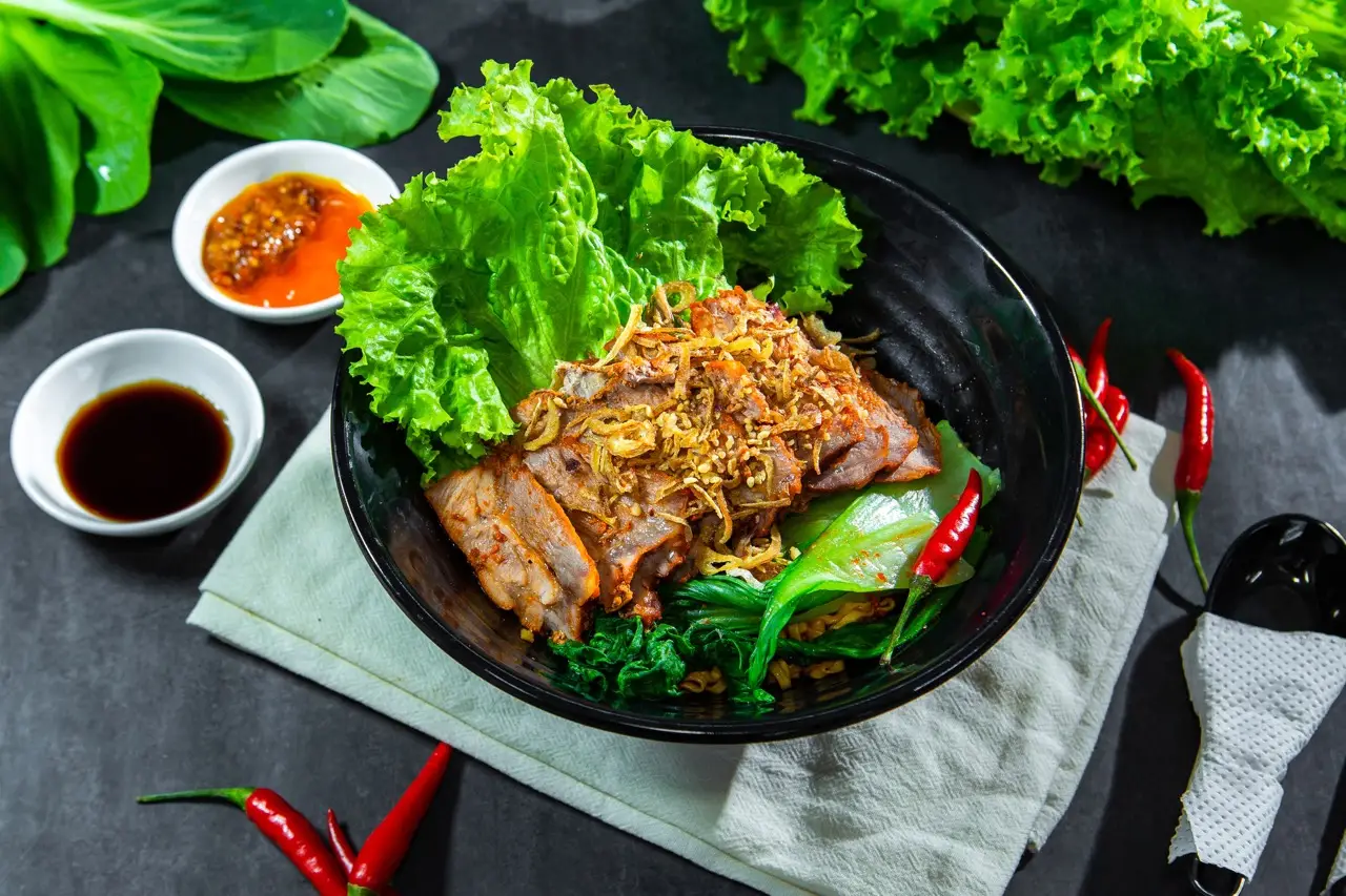 Hình ảnh Mì Trộn Xá Xíu