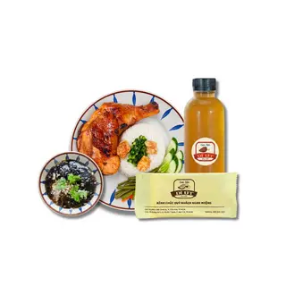 Hình ảnh Cơm Gà Nướng Mật Ong + Canh/ Nước Sâm + Khăn