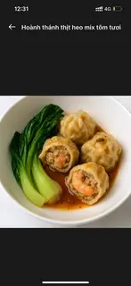 Hình ảnh Hoành thánh thịt mix tôm 3 cái