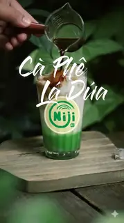 Hình ảnh Cà phê sữa tươi lá dứa (L)