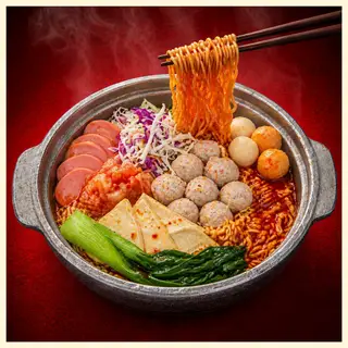 Hình ảnh Mì cay mọc viên xúc xích
