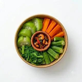 Hình ảnh Rau luộc kho quẹt