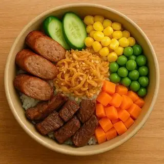 Hình ảnh Cơm Trộn Nem Rán (nhân hải sản)