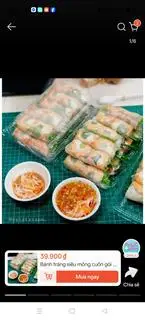Hình ảnh bánh cuốn tôm thịt combo 10cuốn 90k