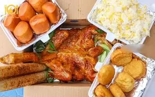 Hình ảnh GÀ NƯỚNG NGỦ VỊ SIZE LỚN KÈM 4 BÁNH BAO CHIÊN,2 BÁNH MÌ 