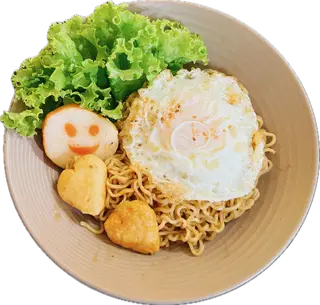 Hình ảnh Mì trộn Indo ( ốpla và xúc xích đức)